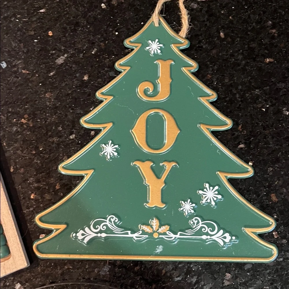 3 pc Holiday Wall Decor Set - wood & metal